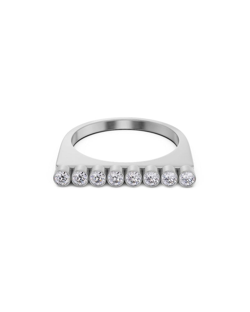 Twiggy Ring CZ steel