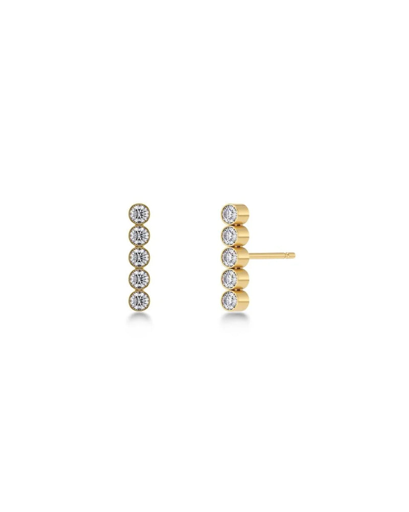 Twiggy Studs CZ gold