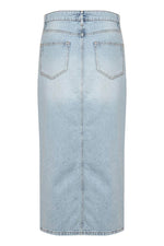 Louis Wrap Skirt light blue retro