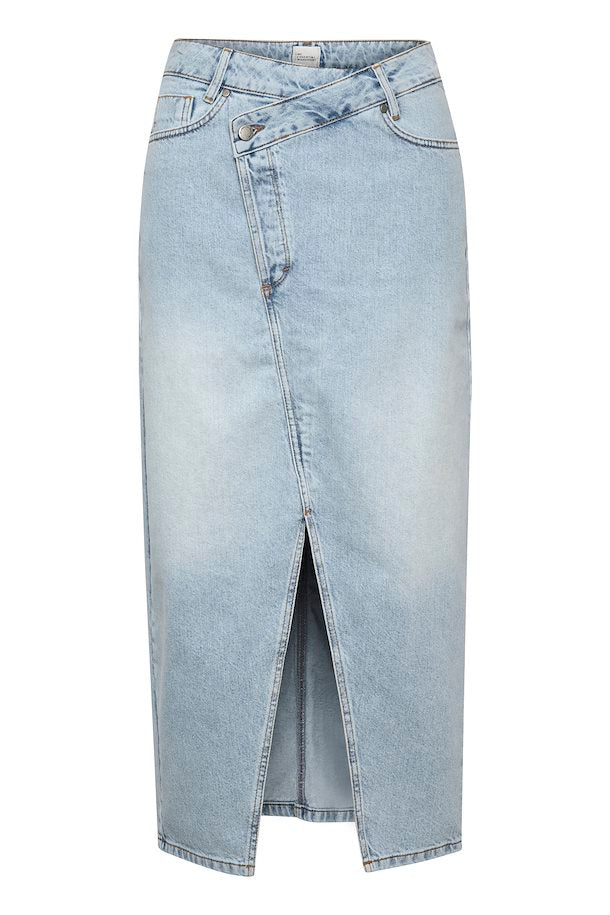 Louis Wrap Skirt light blue retro