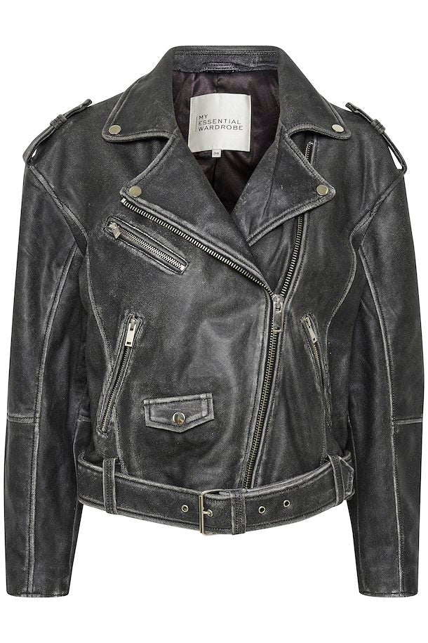 Gilo Leather Jacket medium grey