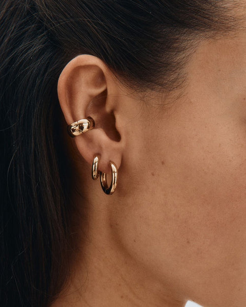 Chunky Hoops L gold