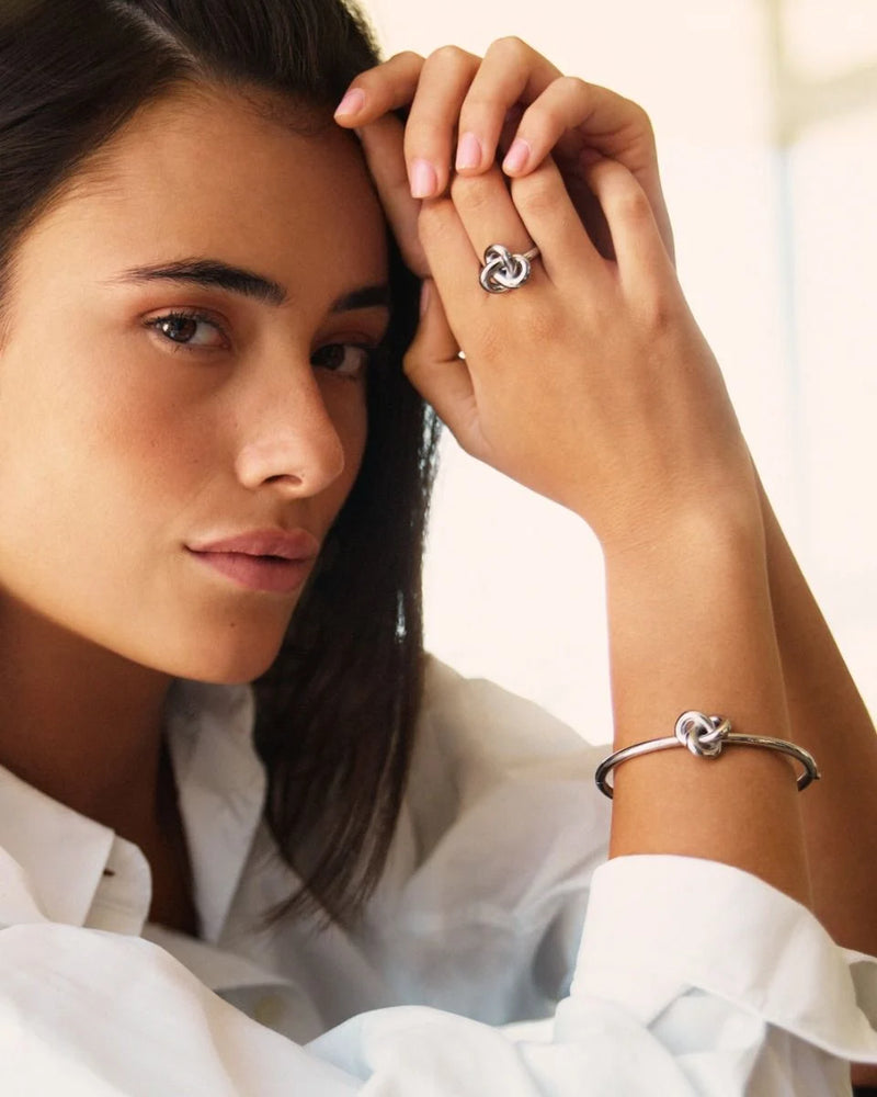 Infinity Knot Ring L steel