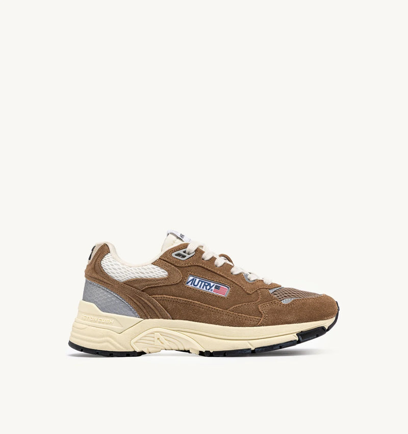 Autry Womens Hyperway suede/mesh cigar/silver