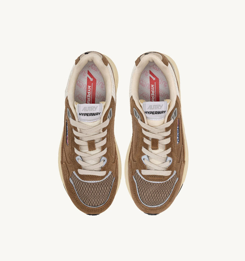 Autry Womens Hyperway suede/mesh cigar/silver