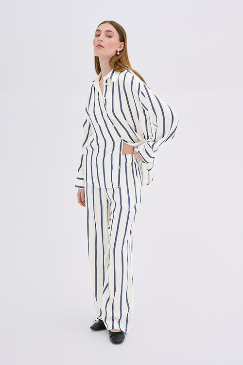 Mia Hose white / blue stripes