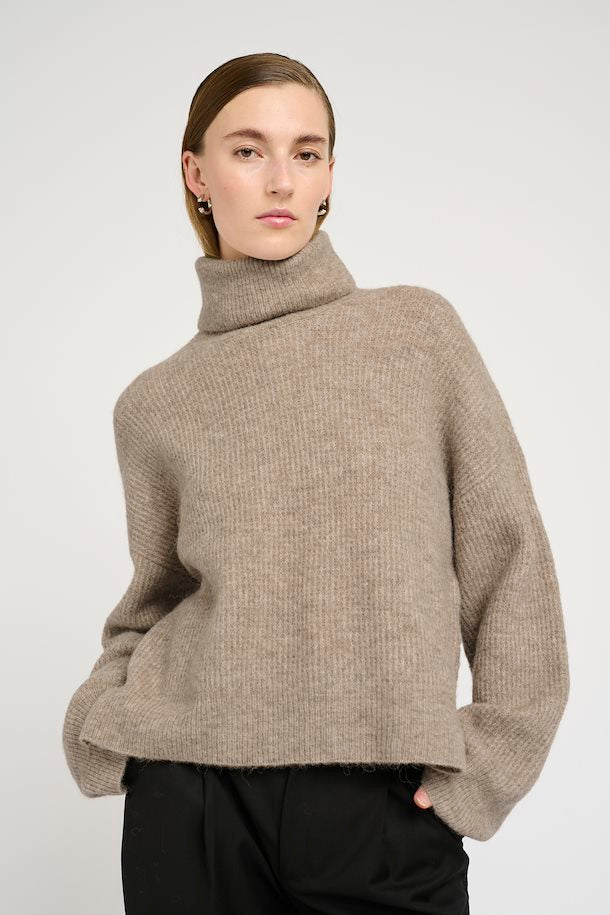 Alpha Rollkragenpullover warm sand melange