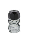 Palisades Kristallglas Kerzen-/Teelichthalter grau/schwarz