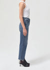 90´s crop mid rise loose straight in oblique