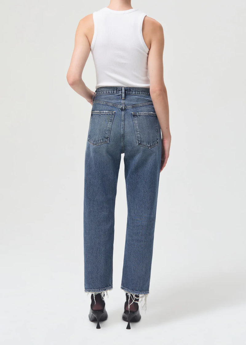 90´s crop mid rise loose straight in oblique